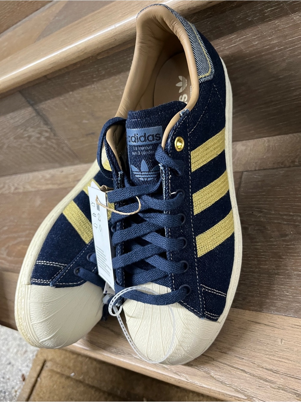 Adidas Originals Superstar 82 Sneakers Blue Denim Men's Size 8us JH5577